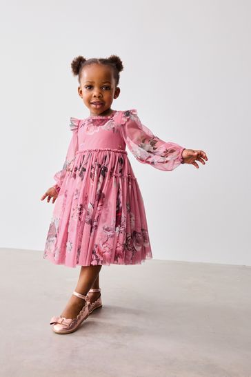 Buy Baker by Ted Baker Pink Floral Tulle Dress from Next Egypt