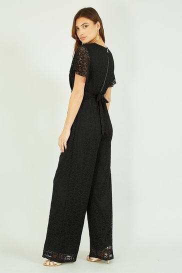 Black lace jumpsuit australia sale