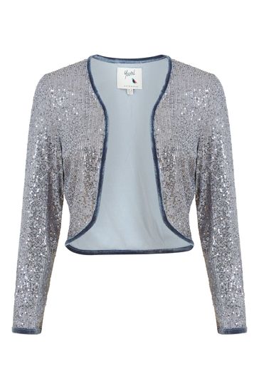 Sequin best sale bolero silver