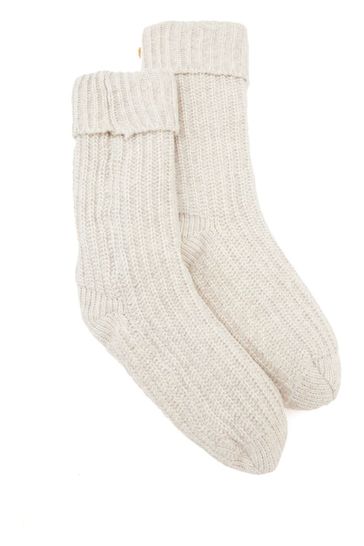 Buy Mint Velvet Cream Knitted Slipper Socks from Next Luxembourg