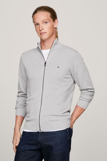 Buy Tommy Hilfiger Grey Chain Ridge Structure Sweater from the