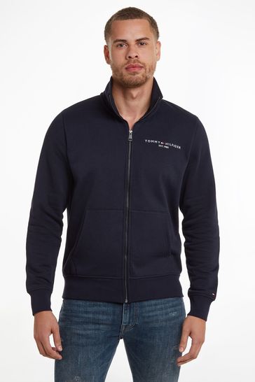 Tommy Hilfiger Blue Logo Zip Through Jackets