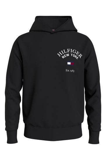 Hilfiger black hoodie shop