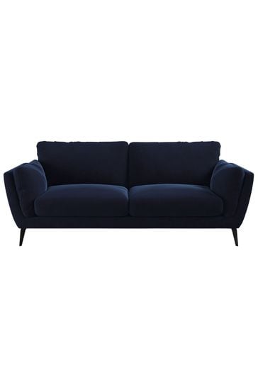 Barker and Stonehouse Navy Blue Boone Velvet 2 Seater Sofa