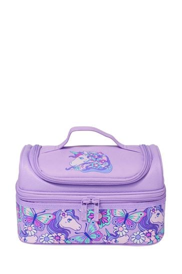 Smiggle Purple Hi There Double Decker Lunchbox