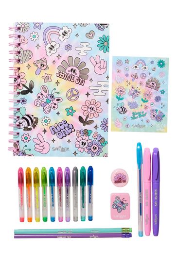 Smiggle Pink Light Icons Essentials A5 Stationery Gift Pack