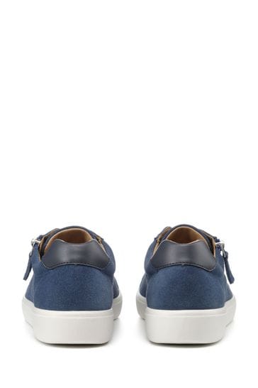 Hotter Blue Chase II Lace Up Zip Wide Fit Shoes