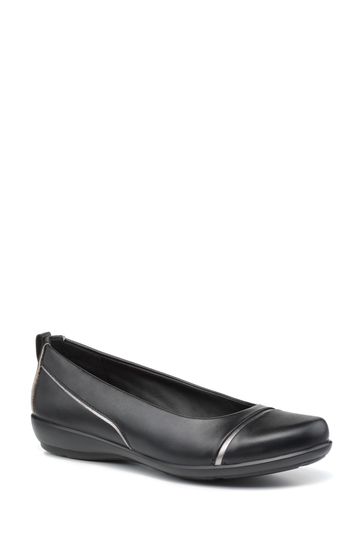 Hotter Black Wren Slip On Regular Fit Shoes