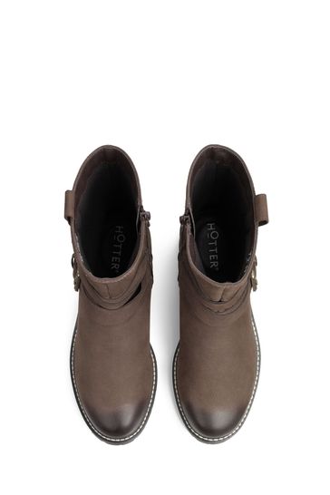 Buy Hotter Brown Blair Zip Fastening Regular Fit Boots from Next