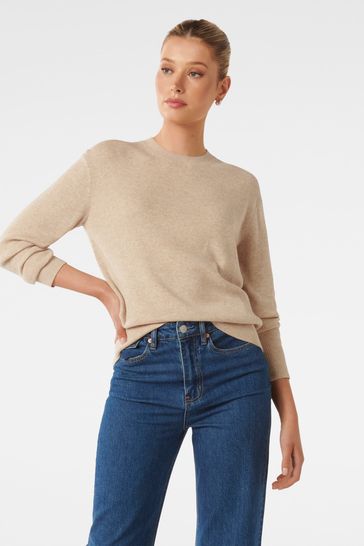 Forever New Nude Pippa Crew Neck Essential Knit Jumper