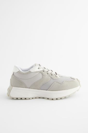 Buy Grey Lace Up Chunky Trainers from Next Canada