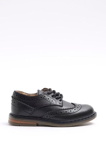 Buy River Island Black Boys Brogues Shoes from Next Denmark