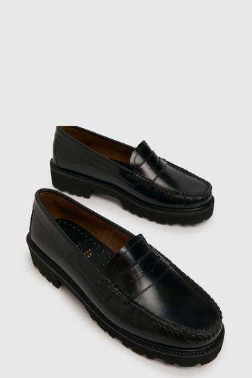 Buy Schuh Lionel Chunky Leather Black Loafers from Next Singapore