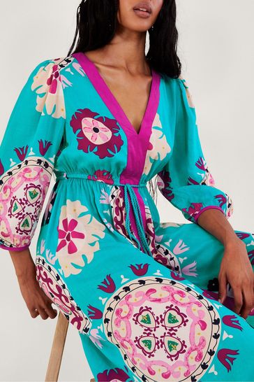 Buy Monsoon Blue Bonita Print Dress from Next Bahrain