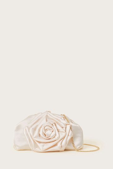 Monsoon Natural Satin Corsage Bag