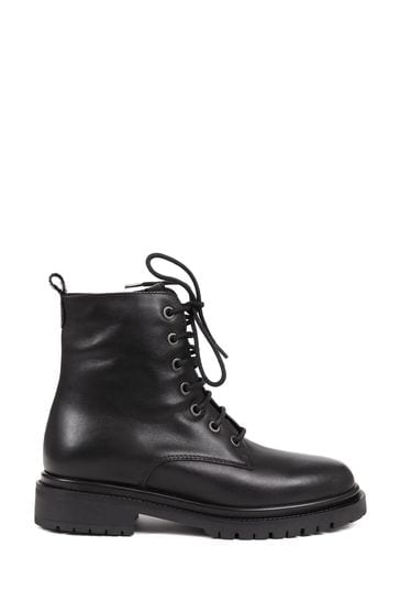 Lace up black bootie cheap