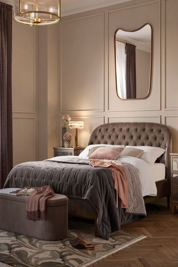 Feather Black Chocolate Marlborough Bed