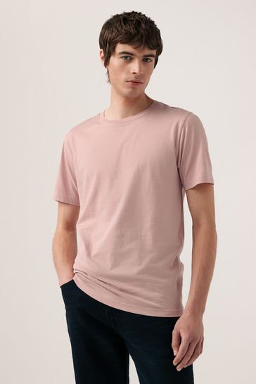 Pink Slim Fit Essential Crew Neck T-Shirt