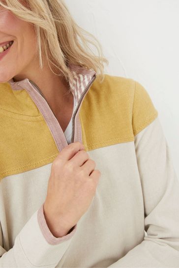 Buy FatFace Airlie Yellow Colour Block Sweatshirt from Next Denmark
