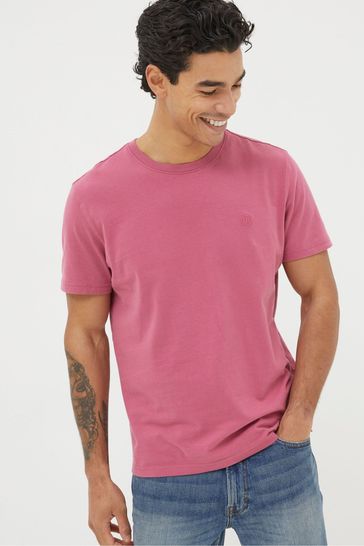FatFace Pink Lulworth Organic Crew T-Shirt