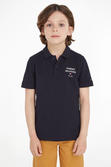 Buy Tommy Hilfiger Blue Logo Polo Top from Next France
