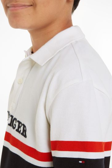 Tommy hilfiger white polo hotsell