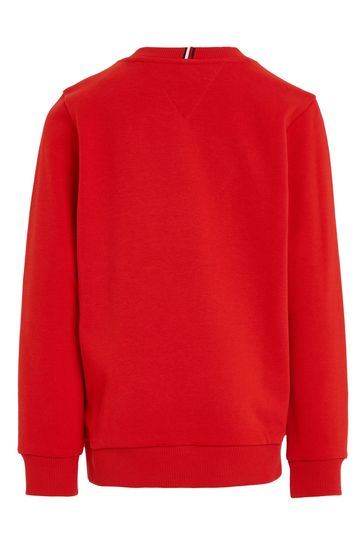 Hilfiger red sweatshirt hotsell