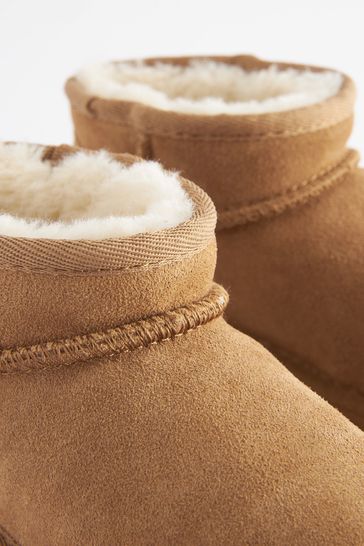 Tan fur lined ankle boots on sale