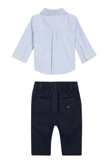 Buy Tommy Hilfiger Baby Blue Ithaca Shirt Set Giftbox from Next