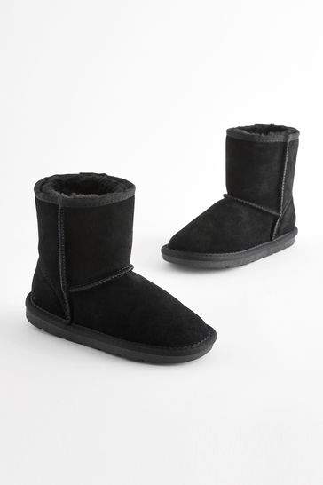 Buy Black Suede Pull On Boots from Next Bahrain