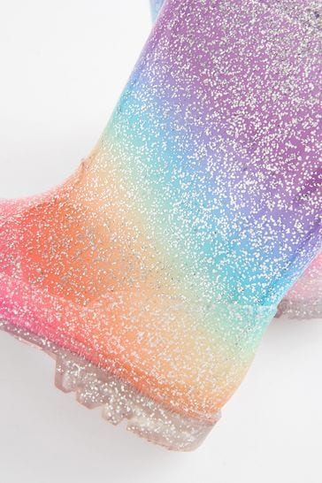 Girls rainbow wellies clearance