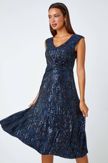 Stretch fit deals and flare dress