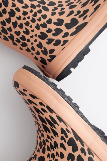 Animal print wellington boots on sale
