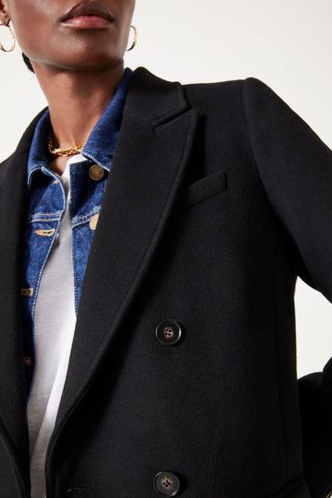 Black slim hot sale coat