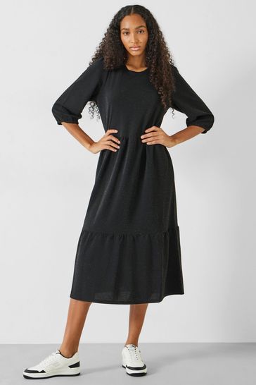 Hush Black Athena Sparkle Jersey Dress