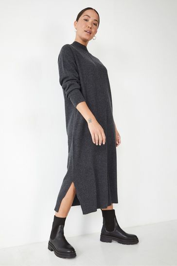 Buy Hush Grey Kara Seam Detail Knitted Dress from Next USA