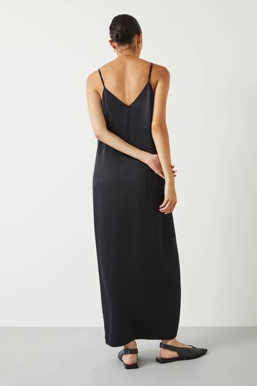 Black split 2025 midi dress