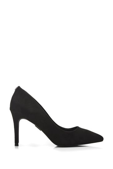 Moda in Pelle Black Cassadee Stiletto Heel Pointed Court Shoes