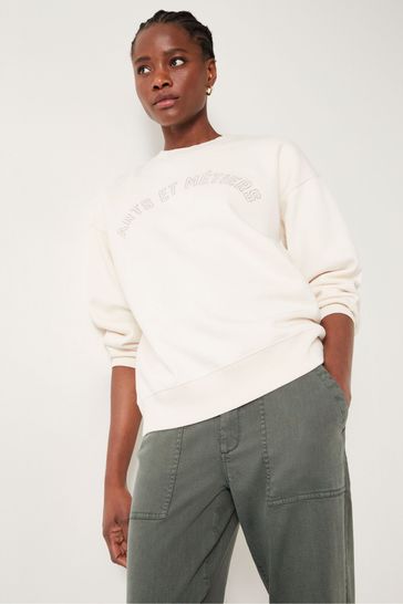 Hush White Arts Et Metiers Sweatshirt