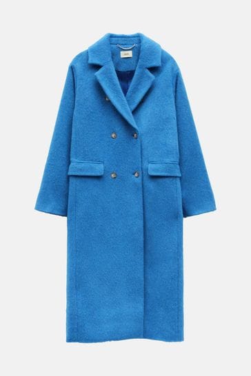 Buy Hush Blue Scout Double Breasted Coat from Next Singapore