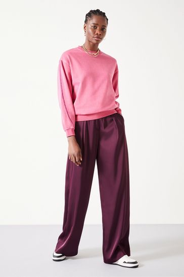 Hush contrast cotton 2025 sweatshirt