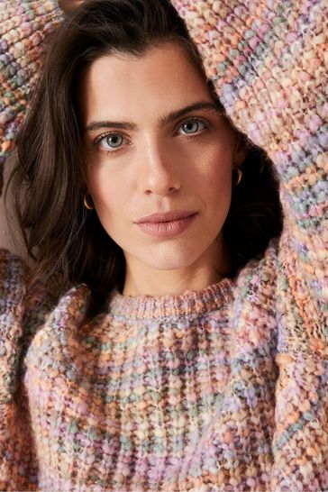Hush Pink Madi Space Dye Knitted Jumper