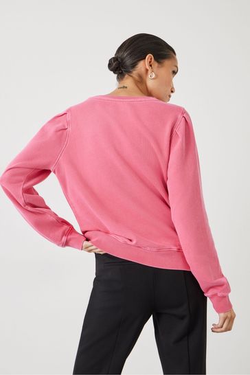 Buy Hush Pink Minerva Pleat Sleeve Sweatshirt from Next Croatia