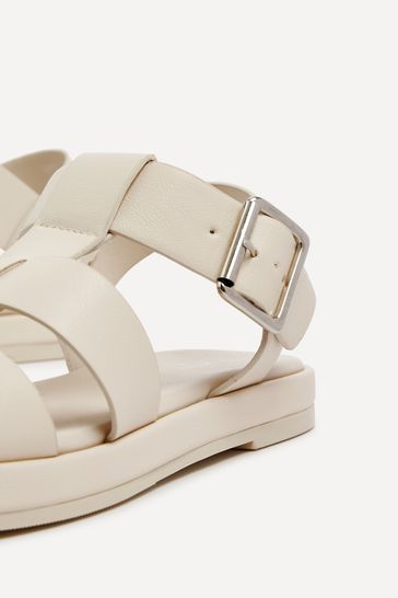 Cream gladiator sandals top