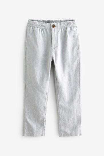 Grey Linen Blend Trousers (3-16yrs)