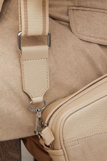Bone Leather Webbing Strap Camera Bag
