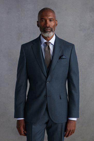 Buy Blue Signature Zignone Flannel Suit Jacket from Next Poland