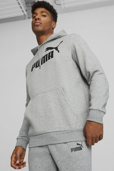 Puma Grey Essentials Big Logo Hoodie