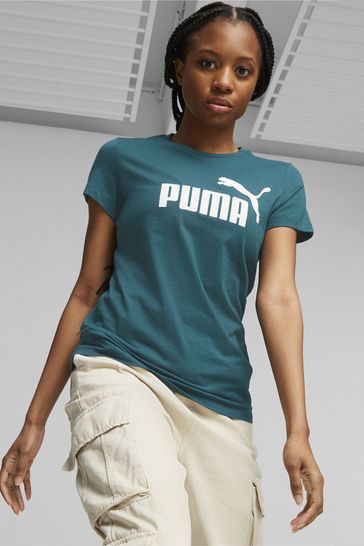 Buy Puma Green Essentials Logo Womens T Shirt from Next Singapore