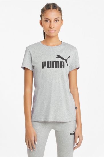 Puma Grey Essentials Logo Women's T-Shirt